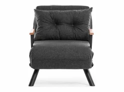 Menzzo Sillón-cama de 1 plaza – oscuro – metalizado Gris
