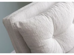 Sale Sillón-cama de 1 plaza – 175x60 cm – Blanco – Metal y tela afelpada Sillón Escandinavo
