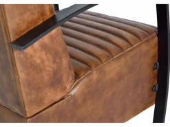 Giner y colomer Sillon de estilo industrial en piel natural
