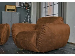 Best Kawola Sillones individuales - piel - DAVITO Marru00f3n