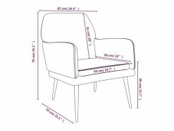 Garden Furniture Silvenn Sillón de terciopelo 62x79x79 cm