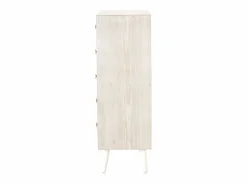 New Sinfonier de 5 cajones chapado en madera de fresno patinado Blanco