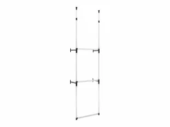 vidaxl Sistema de armario telescópico con barras de aluminio
