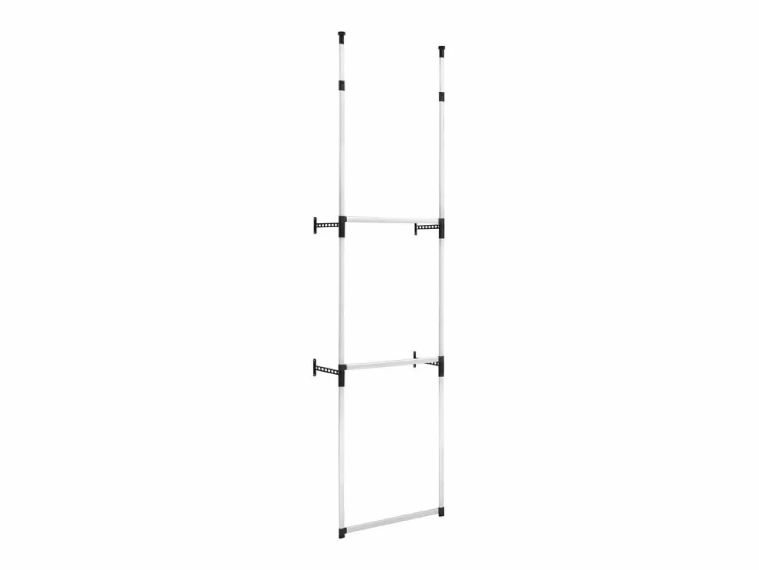 vidaxl Sistema de armario telescópico con barras de aluminio