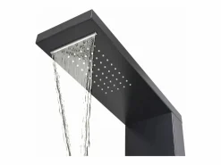 Discount Helloshop26 Sistema de panel de ducha de aluminio mate para baño hogar 02_0003119 Negro