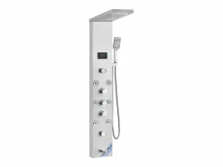 Hot Sistema de panel de ducha de acero inoxidable con 6 modos, sistema de torre de panel de ducha SucceBuy, LED Hydropower Columna De Ducha