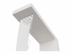 Discount Helloshop26 Sistema de panel de ducha de aluminio y plástico para baño interior 114 cm 02_0003117 Blanco