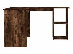 Garden Furniture Skive Escritorio esquina madera contrachapada roble humo 120x140x75cm