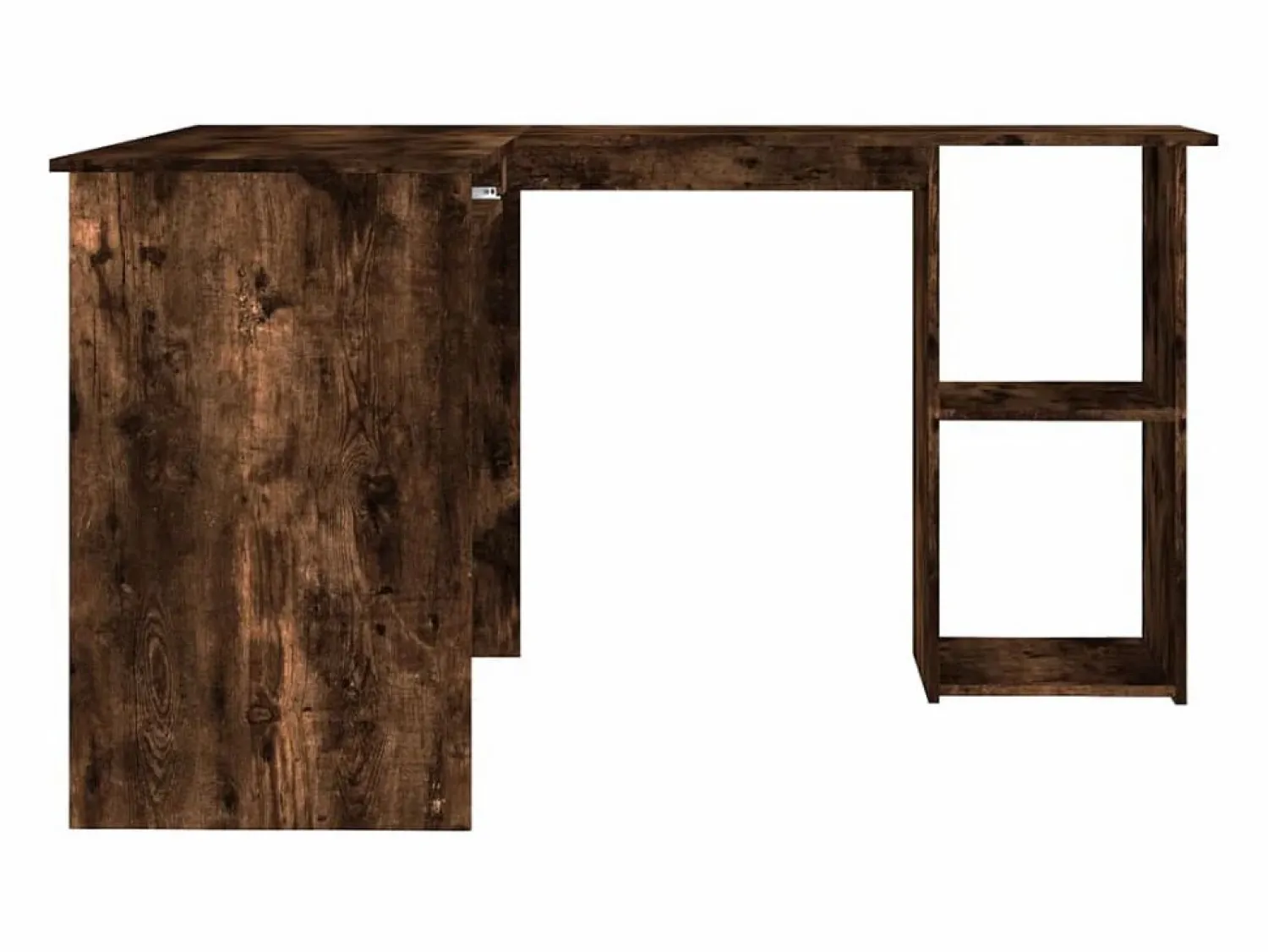 Garden Furniture Skive Escritorio esquina madera contrachapada roble humo 120x140x75cm