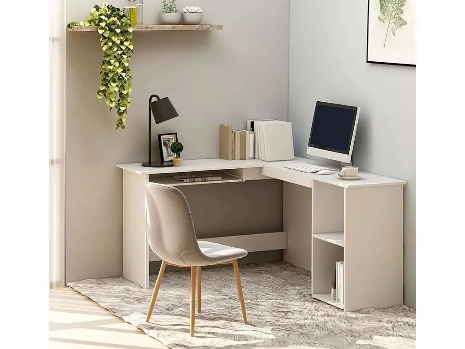 Best Skive Escritorio forma de L madera contrachapada 120x140x75 cm Escritorio Rinconero