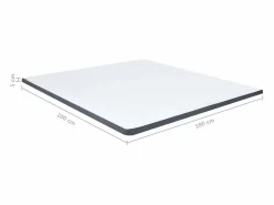 vidaxl Sobrecolchón para cama box spring 200x180x5 cm suavidad media