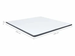 Best vidaxl Sobrecolchón para cama box spring 200x200x5 cm suavidad media