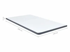 vidaxl Sobrecolchón para cama box spring 200x120x5 cm suavidad media