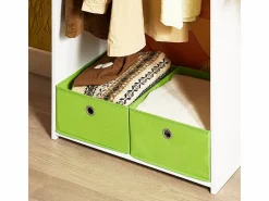 Sobuy Armario Infantil con Perchero y Cajas, Estantería para Ropa