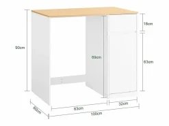 Sale Sobuy Armario para Lavadora y Secadora con Cesta, , 100x60x90 cm Blanco