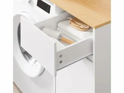 Sale Sobuy Armario para Lavadora y Secadora con Cesta, , 100x60x90 cm Blanco