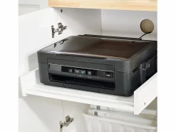 Sobuy ASK07-WN Aparador de Oficaina Soporte para Impresora con 1 Puerta y 3 cajones