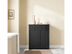 Sobuy Mueble de Baño con 2 Cajones y 2 Bolsas Extraíbles,