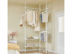 Discount Sobuy Perchero de pie 76.99x84.99x103cm Funcional FRG34-II-W Blanco