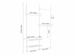 Discount Sobuy Perchero de pie 76.99x84.99x103cm Funcional FRG34-II-W Blanco