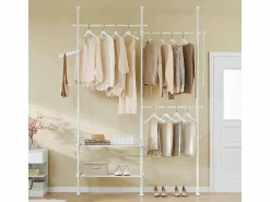 Discount Sobuy Perchero de pie 76.99x84.99x103cm Funcional FRG34-II-W Blanco