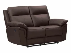 Vente-unique Sofá 2 pl relax: manual de piel de búfalo marrón PAKITA