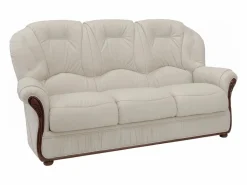 Hot Vente-unique Sofá 3 plazas 100% cuero de búfalo color DAPHNE Marfil