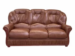 Sale Sofá 3+1 plazas 100% piel de búfalo DAPHNE - Marrón Conjunto Sofá Y Sillón