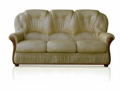 Vente-unique Sofá 3 plazas 100% piel de búfalo DAPHNE -