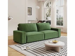 DripeX Sofá 3 plazas chenilla - con reposabrazos anchos - 220 x 83 x 88 cm