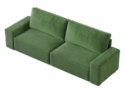 DripeX Sofá 3 plazas chenilla - con reposabrazos anchos - 220 x 83 x 88 cm