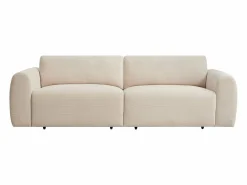 Clearance Vente-unique Sofá 4 plazas con asiento deslizante eléctrico de pana PASTARO Beige