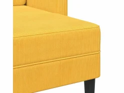 vidaxl Sofá 2 plazas con chaise longue en forma L claro 125cm