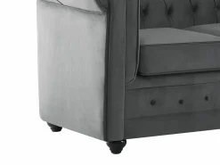 Clearance Sofá 3 plazas convertible de terciopelo CHESTERFIELD Sofás Chesterfield