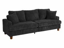 Online Sofá 3 Plazas de Pana, con 2 Cojines, asientos extra profundos de 53cm, 220x76x84cm, Sofá Escandinavo