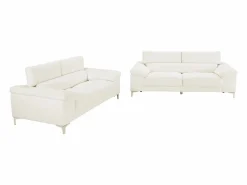 Outlet Sofá 3+2 plazas de piel de becerro en color SOLANGE Conjunto Sofás