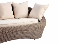 Sale MYLIA Sofá 3 plazas de resina trenzada marrón - WHITEHEAVEN Marru00f3n