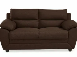 Best Vente-unique Sofá 2 plazas de tela 100% poliéster marrón MANOA Marru00f3n chocolate