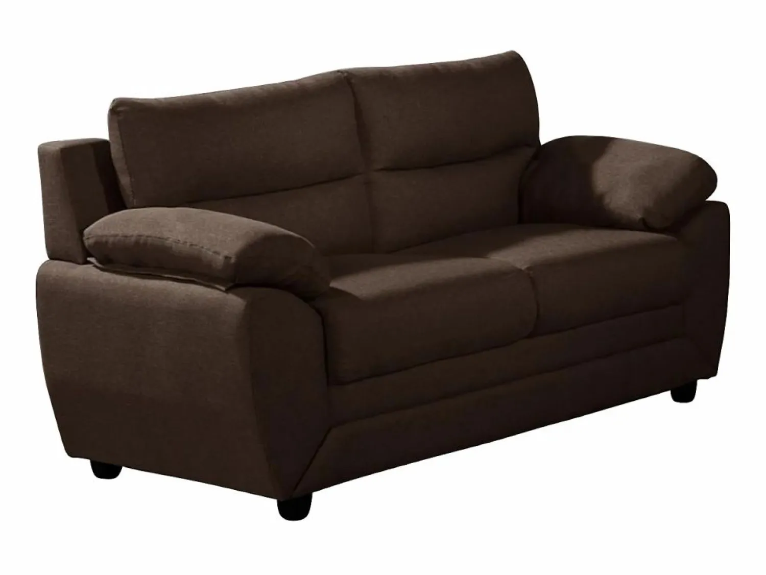 Best Vente-unique Sofá 2 plazas de tela 100% poliéster marrón MANOA Marru00f3n chocolate