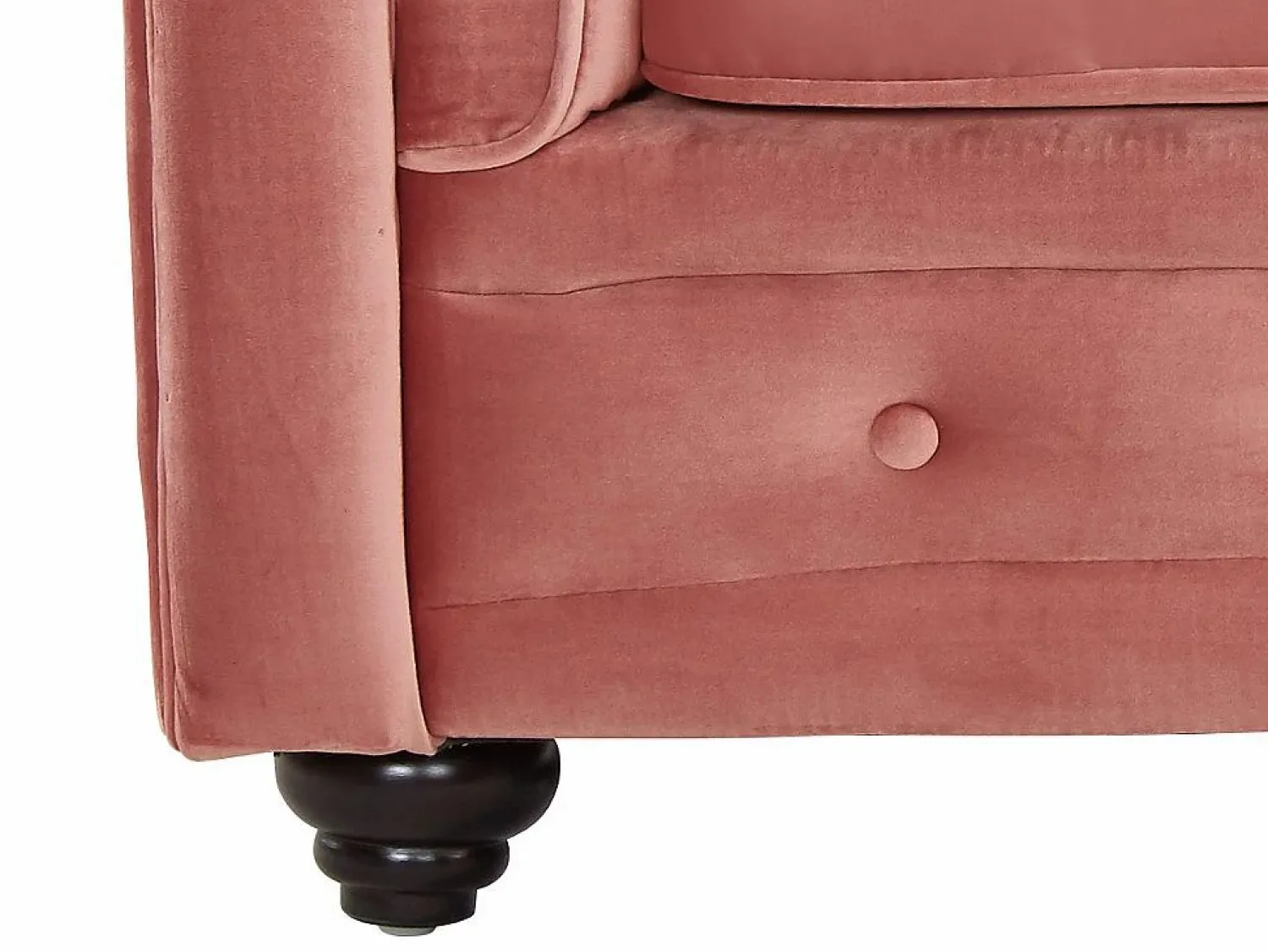 Clearance Sofá 3 plazas de terciopelo color rosa polvo CHESTERFIELD Sofás Chesterfield