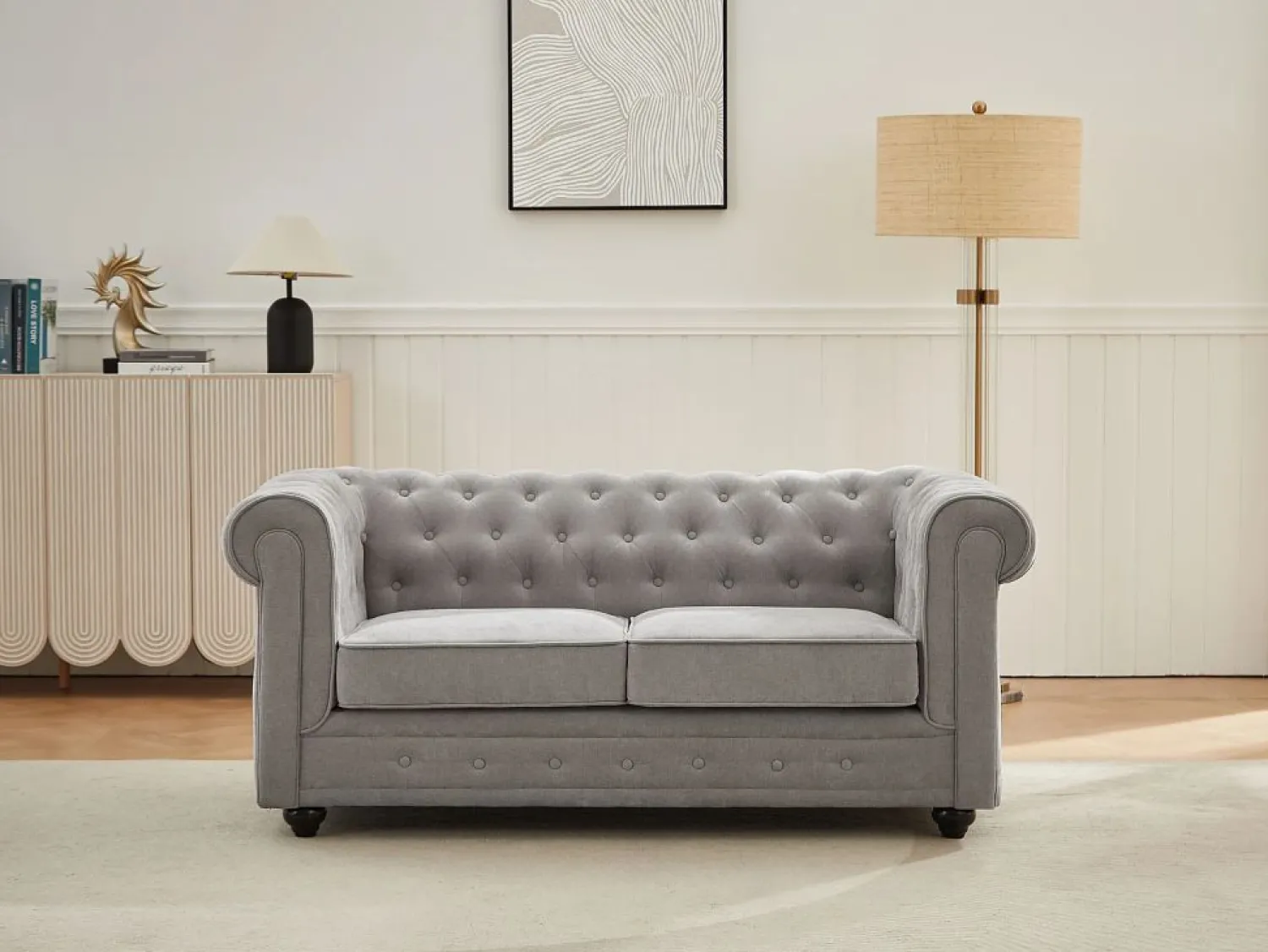 Hot Sofá 2 plazas en tela color CHESTERFIELD Sofás Chesterfield|Sofá - 2 Plazas