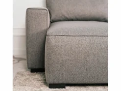 Best Sofá 5 Plazas - Chaise Longue con Cama Panorámica (317 x 157 x 91 cm) - JORDAN Gris