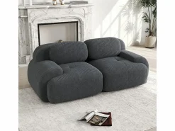 Best Sofá 2 Plazas Modular de Pana Acanalada - con 2 Cojines - 208x103x75cm - Sofás Club