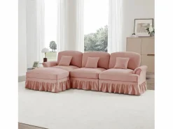 Best Sofá 3 plazas modular respaldo segmentado brazos florales chenilla Sofá Modular