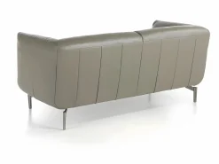 Sale Sofá 2 plazas piel gris oscuro 6036 Sofá De Piel
