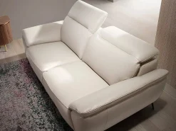 Outlet Angel Cerda Sofá 2 plazas piel gris taupe 6131 Beige
