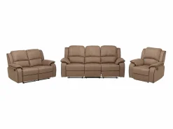 Outlet Sofá 3+2+1 plazas relax de microfibra HERNANI Conjunto Sofá Y Sillón