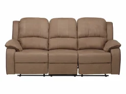 Vente-unique Sofá 3 plazas relax de microfibra color HERNANI