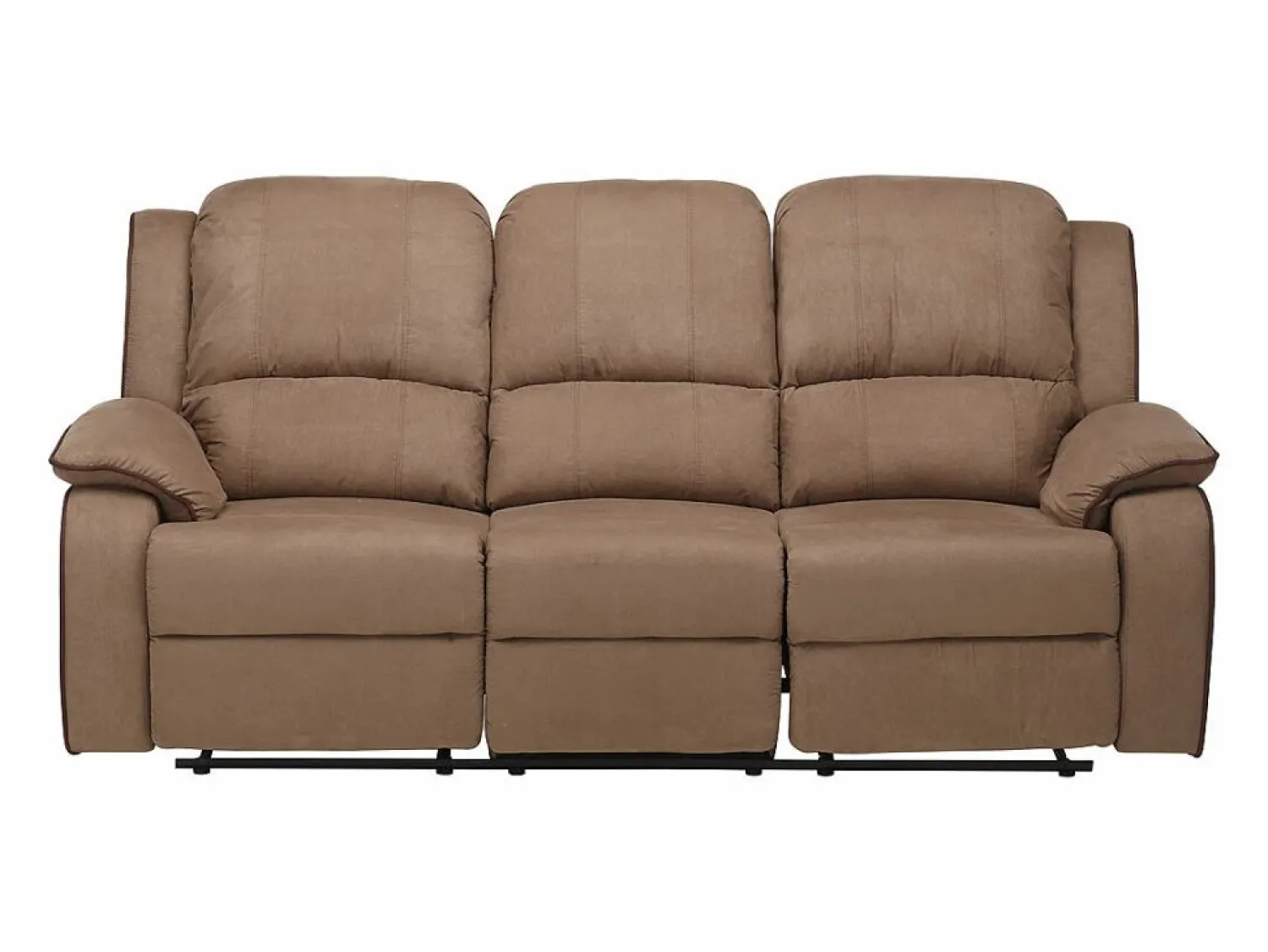Vente-unique Sofá 3 plazas relax de microfibra color HERNANI