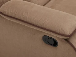Vente-unique Sofá 3 plazas relax de microfibra color HERNANI